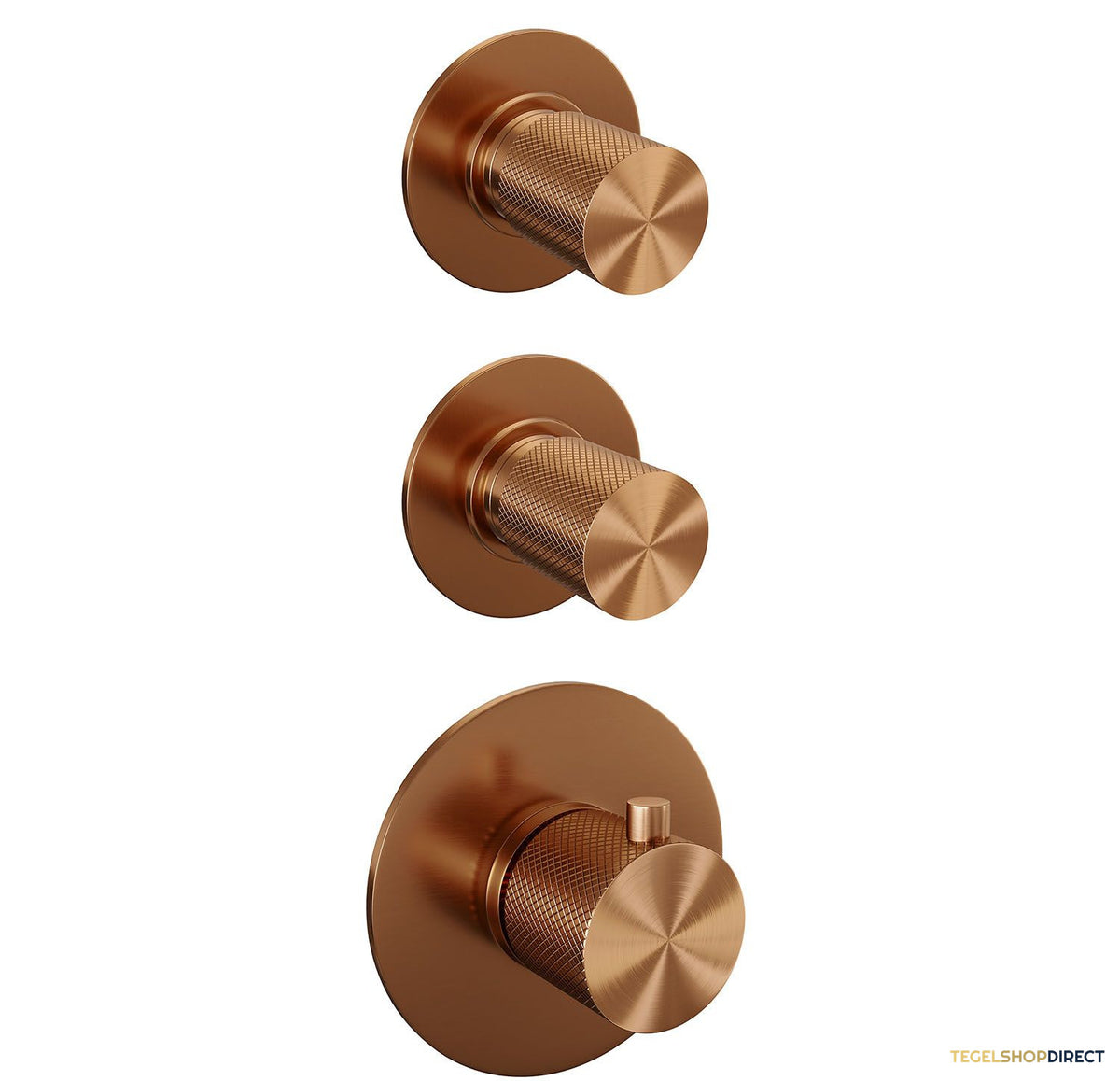 Regendoucheset Inbouw Brauer Copper Carving Thermostatisch 30cm met Wandarm en Handdouche Staaf Losse Stopkranen Geborsteld Koper – afbeelding 4