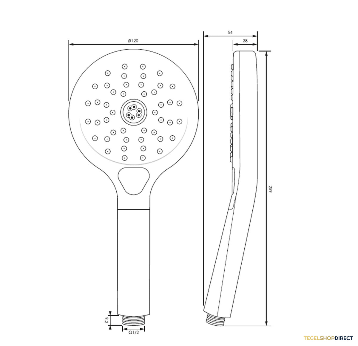 Handdouche Brauer Chrome Edition 3-Standen Chroom – afbeelding 2