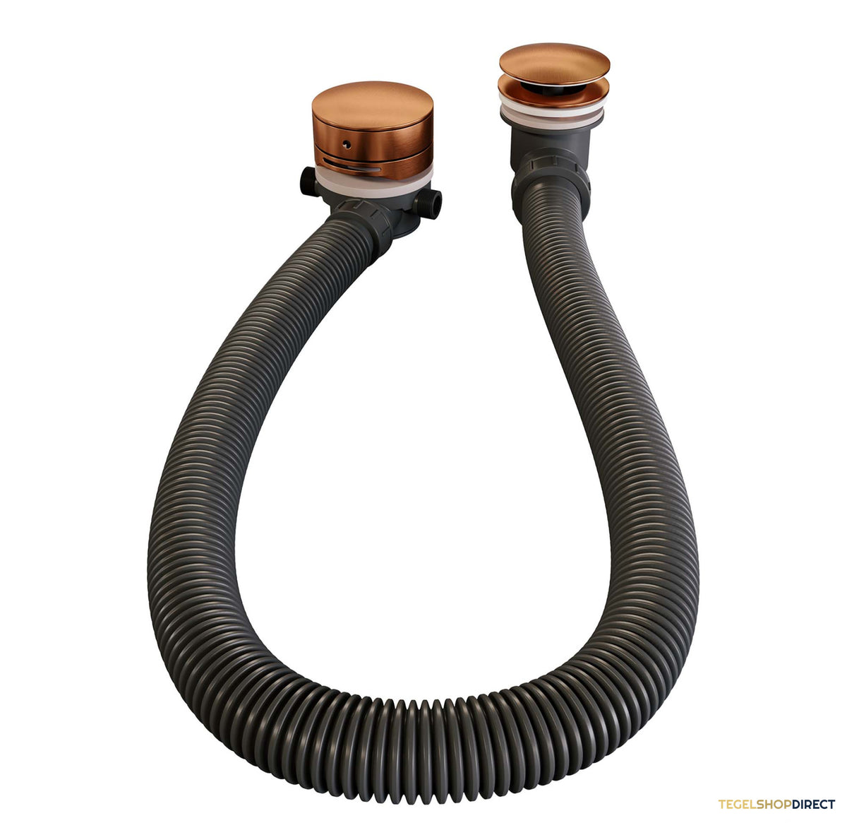 Brauer Stripe thermostatische inbouw badkraan SET 02 met badvulcombinatie en 3-standen handdouche en doucheslang en wandaansluitbocht koper geborsteld PVD – afbeelding 8