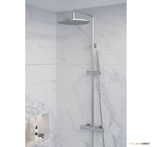 Opbouw Regendoucheset Brauer Chrome Edition Thermostatisch Met Hoofddouche 30 cm Staafhanddouche Chroom