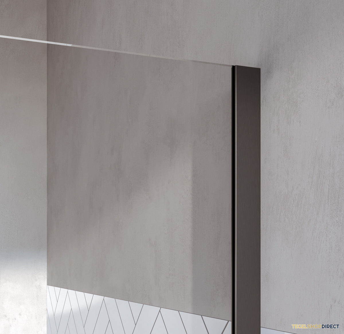 BRAUER Oblivion inloopdouche helder glas 120x200 met zijwand 30 incl. glascoating PVD gunmetal geborsteld – afbeelding 3