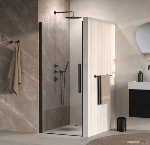 BRAUER Cosmic Nisdeur Draaiend 90x200 Omkeerbaar Helder Glas Incl. Glascoating Mat Zwart
