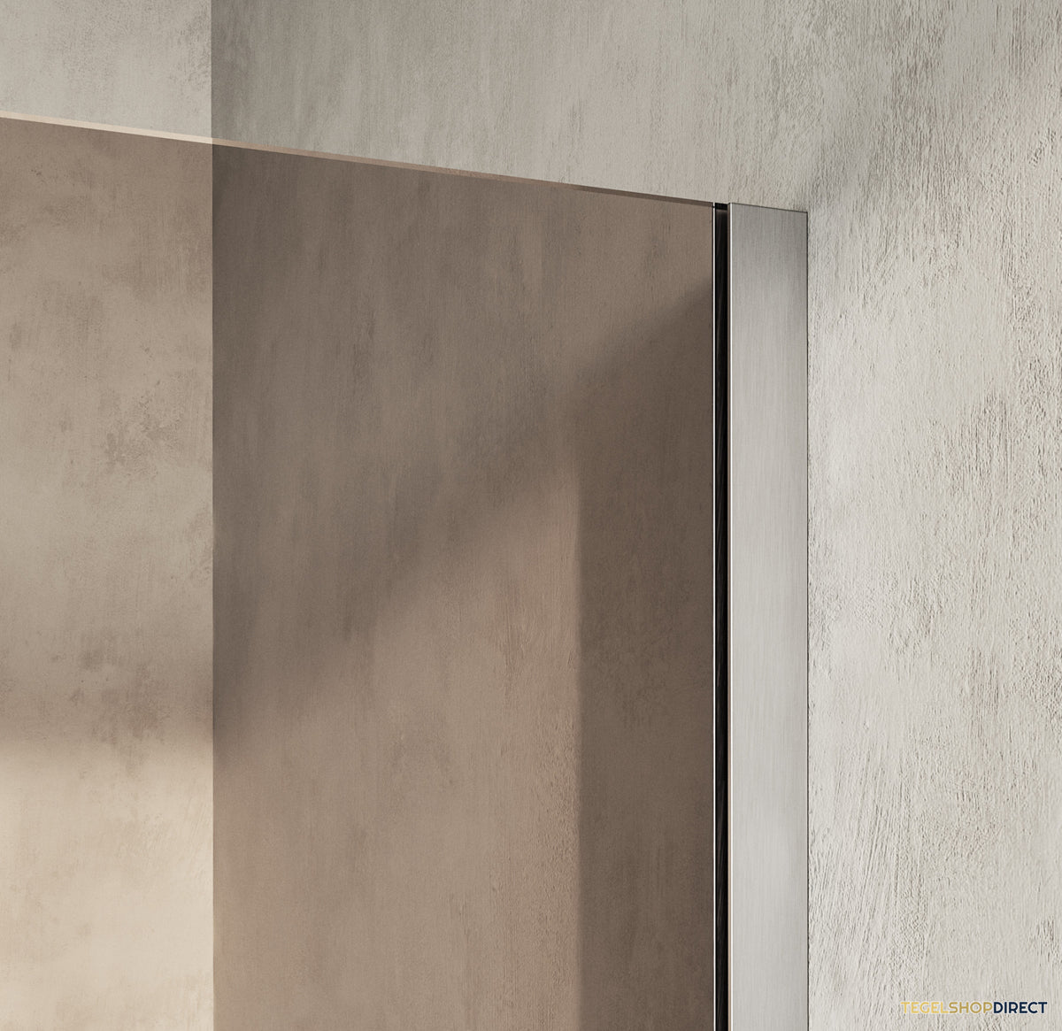 BRAUER Oblivion Badwand 80x140 Brons Glas Incl. Glascoating PVD RVS-Kleurig Geborsteld – afbeelding 4
