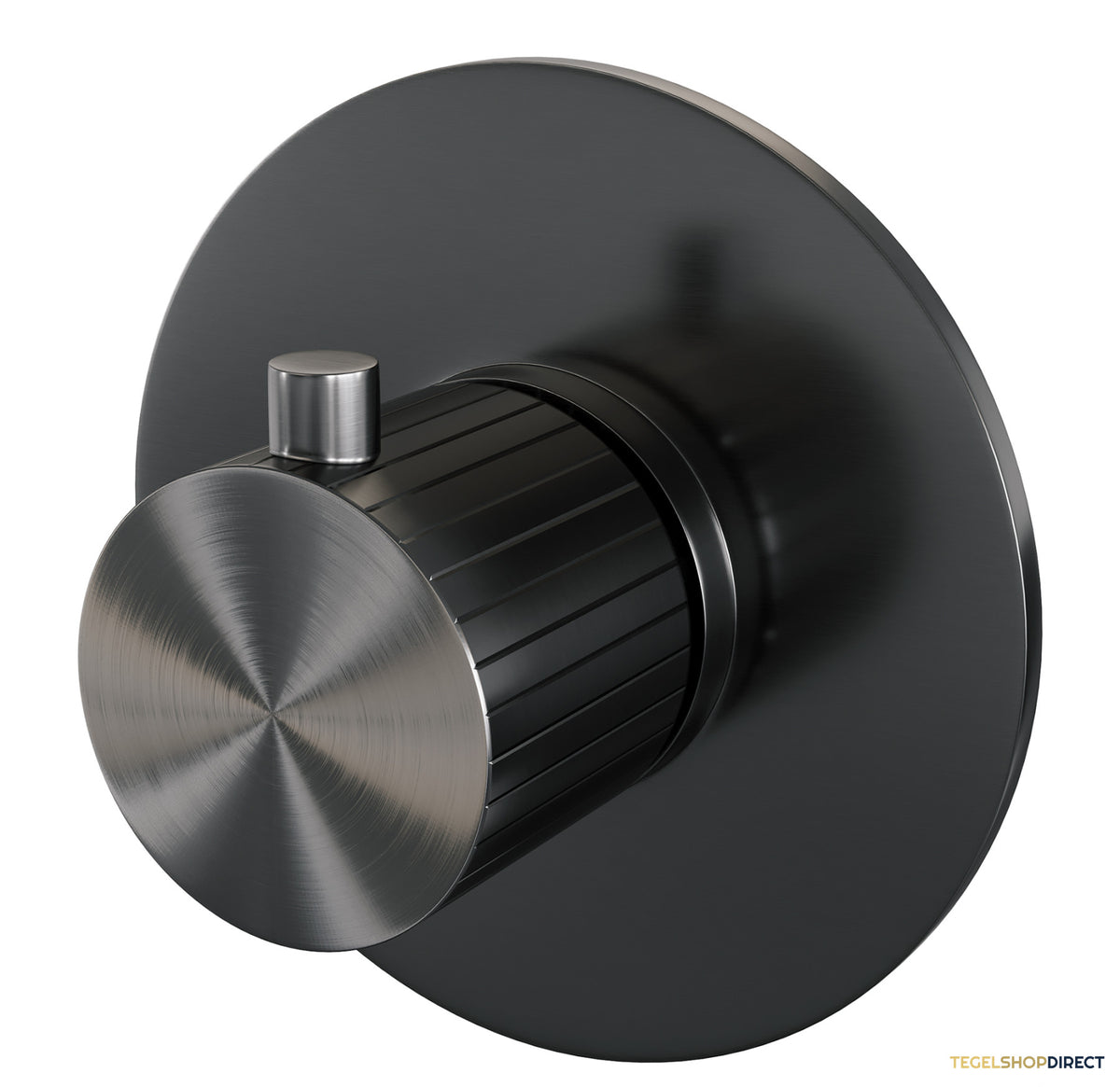Brauer Stripe losse inbouwthermostaat met in- en afbouwdelen gunmetal geborsteld PVD