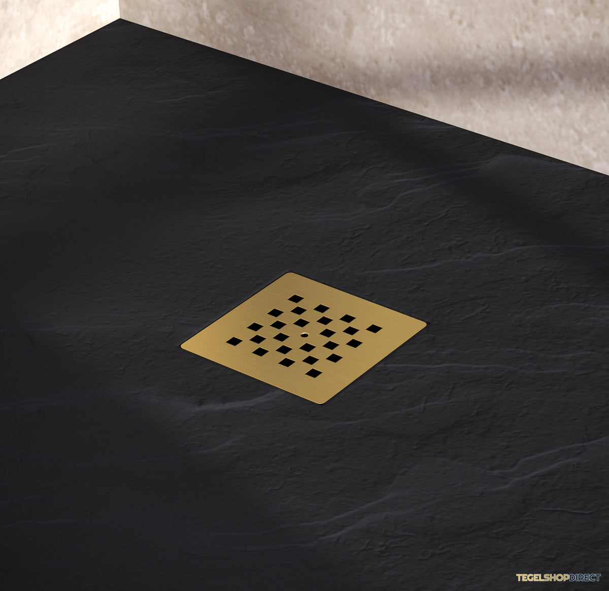 BRAUER Douchebak Asteroid 90x160 incl. antislip en antibacterieel mineraalmarmer mat zwart – afbeelding 6