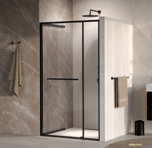 BRAUER Luminis Nisdeur 2-Delig Naar Binnen Draaiend 120x200 Omkeerbaar Helder Glas Incl. Glascoating Mat Zwart