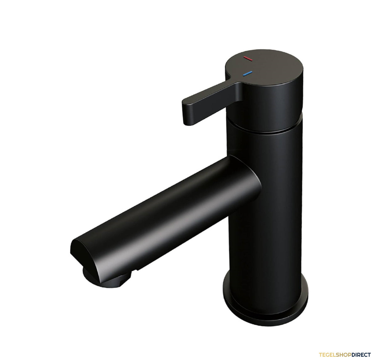 Wastafelmengkraan Brauer Black Edition Coldstart Opbouw Laag Halfronde Hendel Mat Zwart