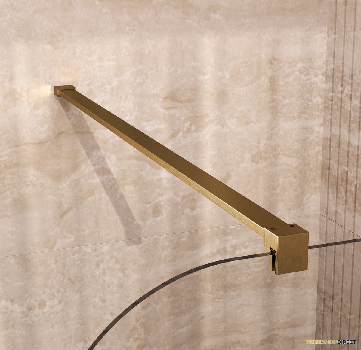 BRAUER Orion inloopdouche helder glas 120x200 incl. glascoating Geborsteld Goud PVD – afbeelding 3