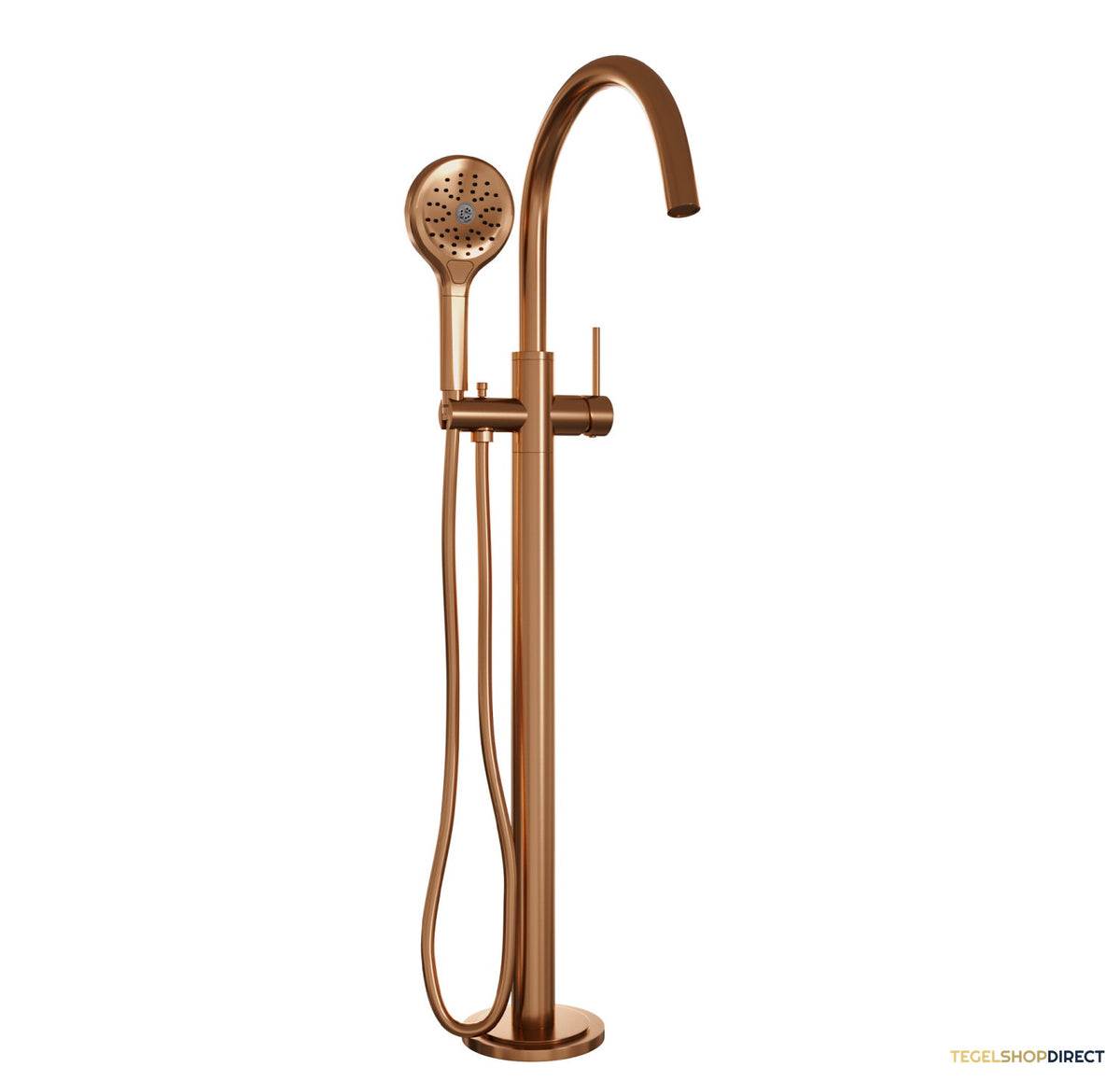 Vrijstaande Badkraan Brauer Copper Met Handdouche Rond Koper – afbeelding 2