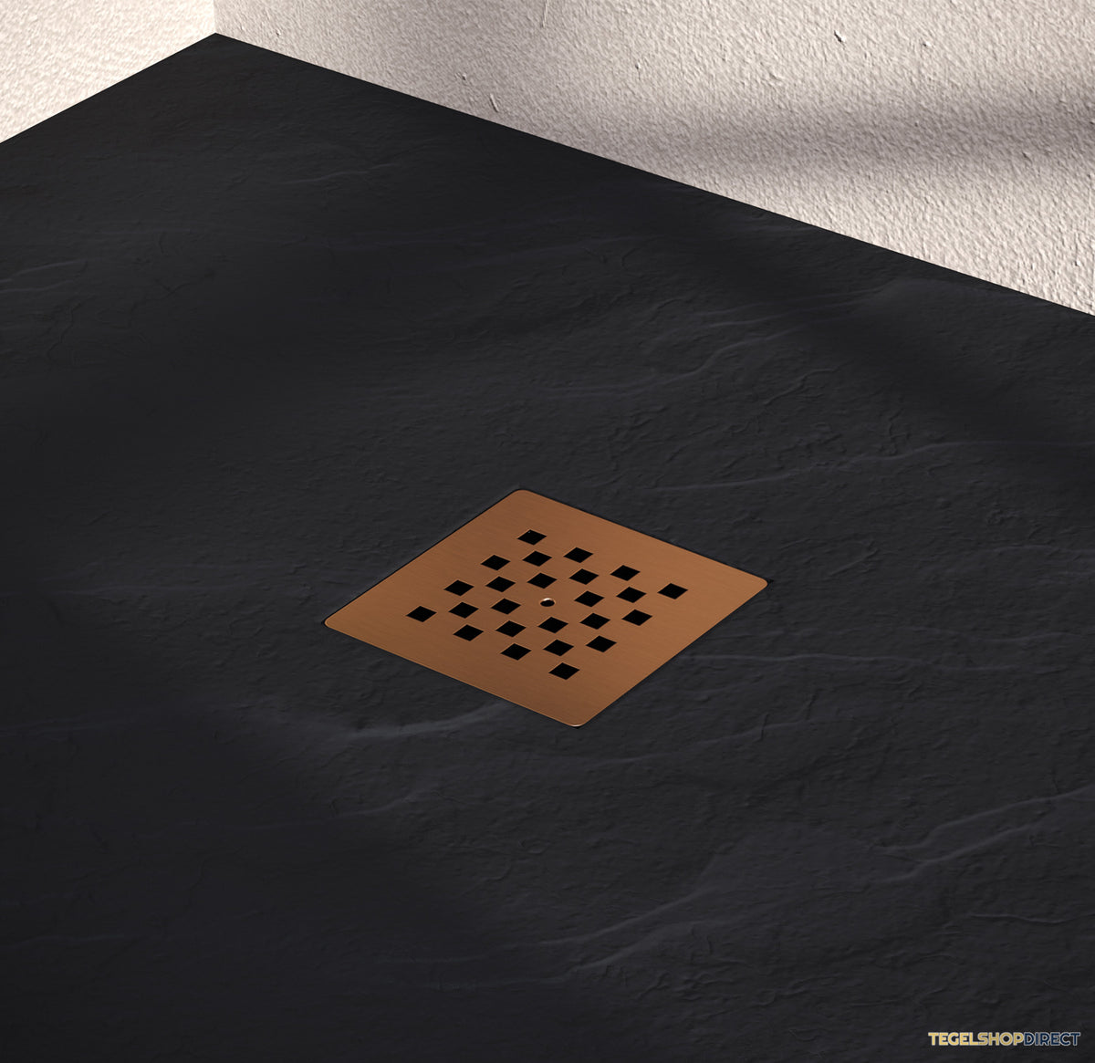 BRAUER Douchebak Asteroid 90x180 incl. antislip en antibacterieel mineraalmarmer mat zwart – afbeelding 7