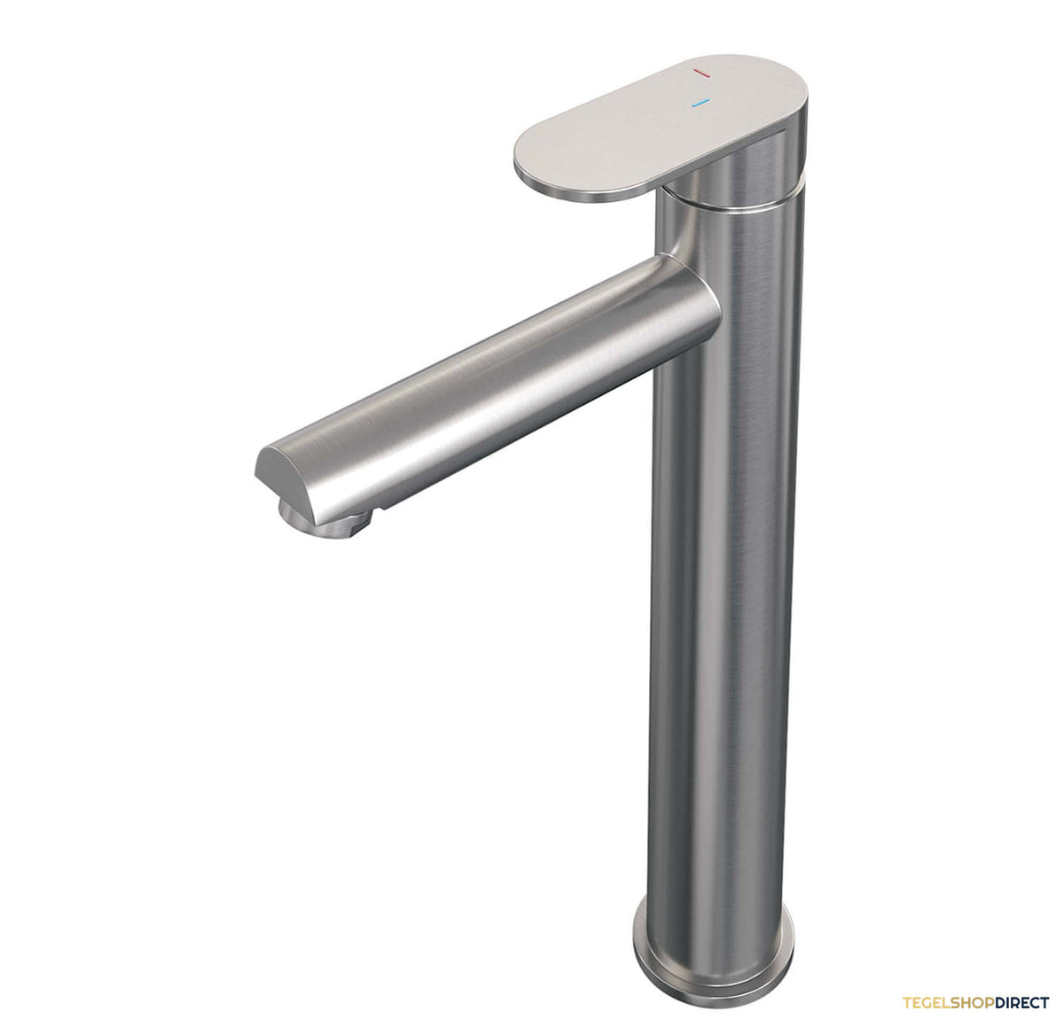 Wastafelmengkraan Brauer Brushed Edition Coldstart Opbouw Hoog Platte Hendel Geborsteld RVS PVD