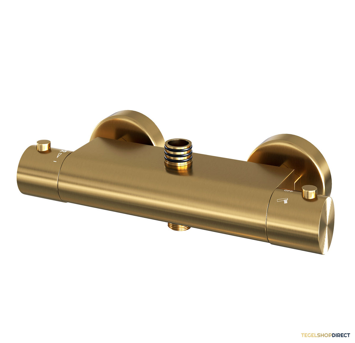 Regendoucheset Opbouw Brauer Gold Edition 30 cm Thermostatisch met Staaf Handdouche Geborsteld Goud – afbeelding 3