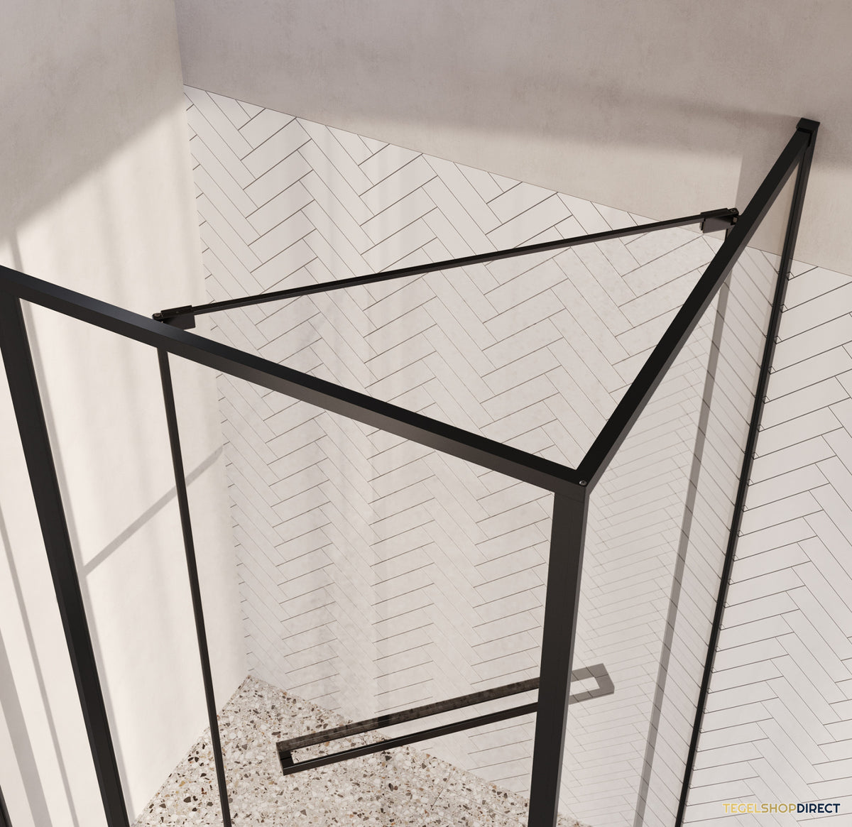 BRAUER Luminis Douchecabine 3-Delig Naar Binnen Draaiend 120x90x200 Omkeerbaar Helder Glas Incl. Glascoating PVD Gunmetal Geborsteld – afbeelding 5