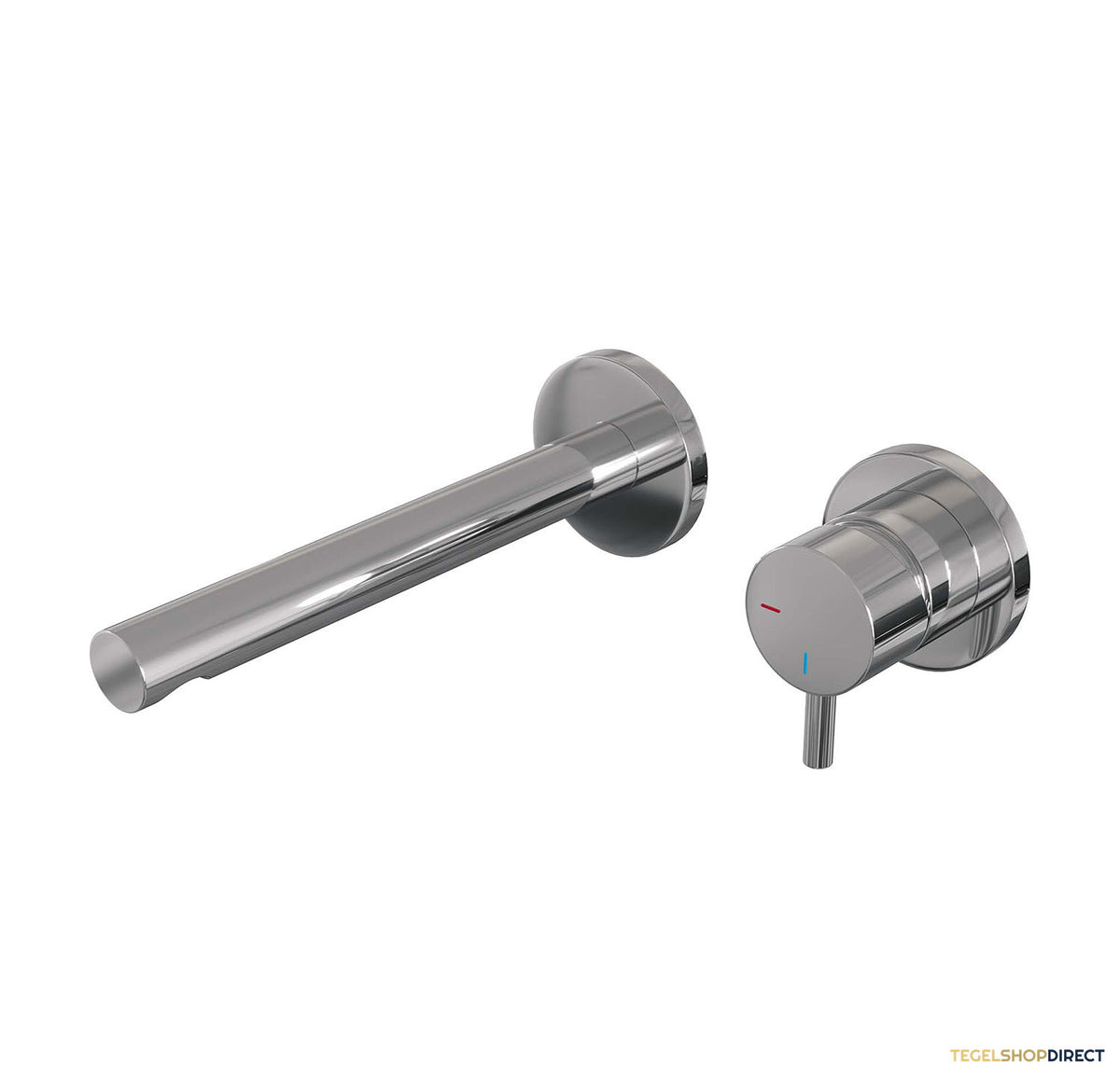 Inbouw Wastafelmengkraan Brauer Chrome Edition Coldstart Rechte Uitloop Korte Ronde Hendel Rechts Chroom Met Rozetten