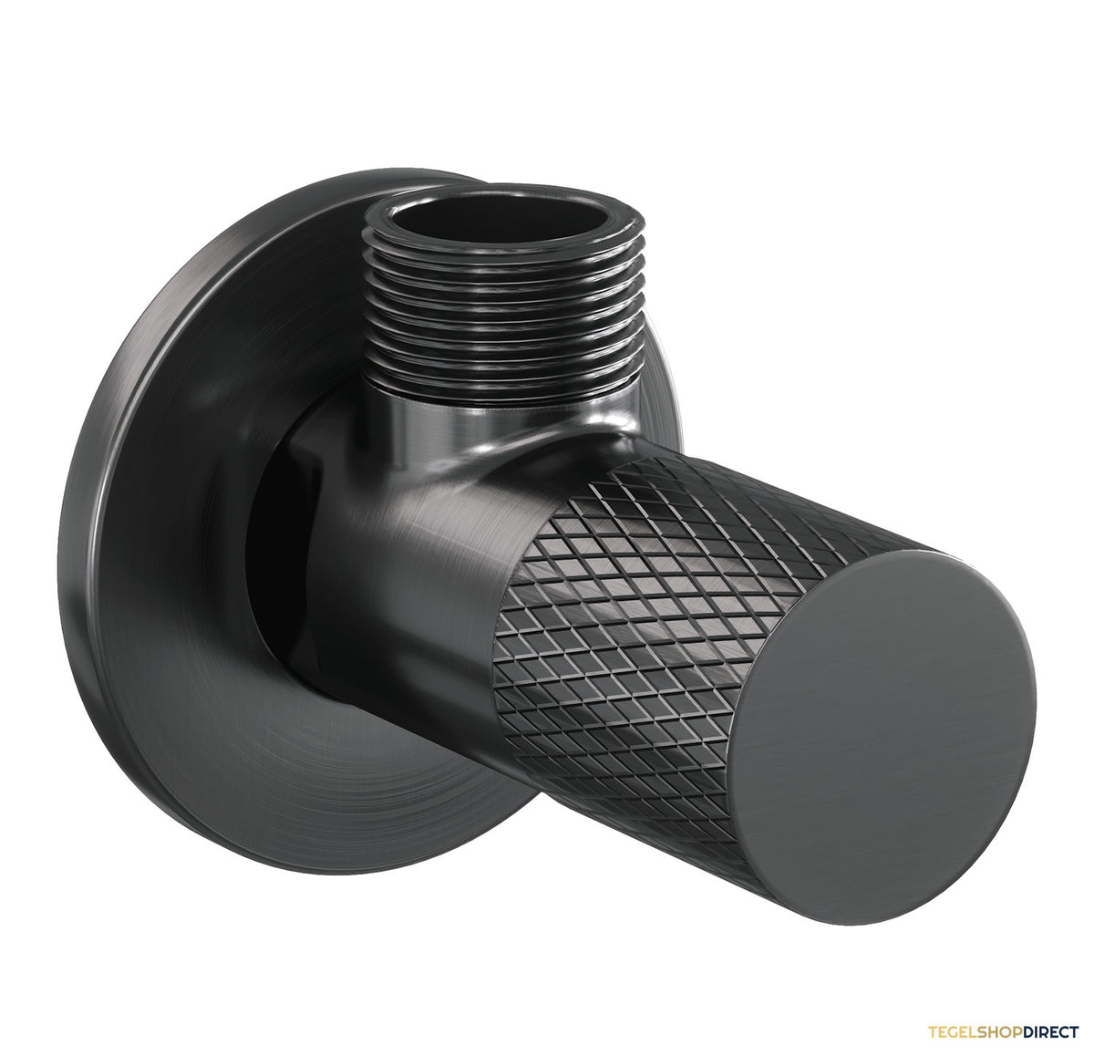 Hoekstopkraan Brauer Gunmetal Carving Edition Compleet Met Slang Gunmetal Geborsteld PVD