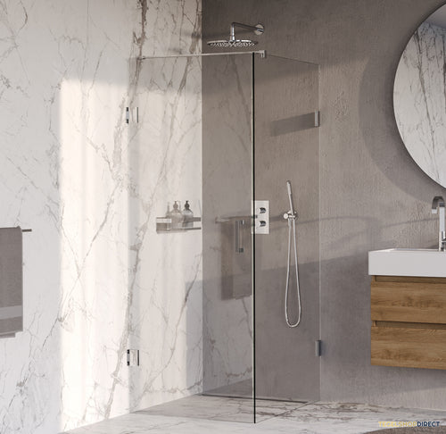 BRAUER Void douchecabine met draaideur helder glas 80x100x200 incl. glascoating chroom