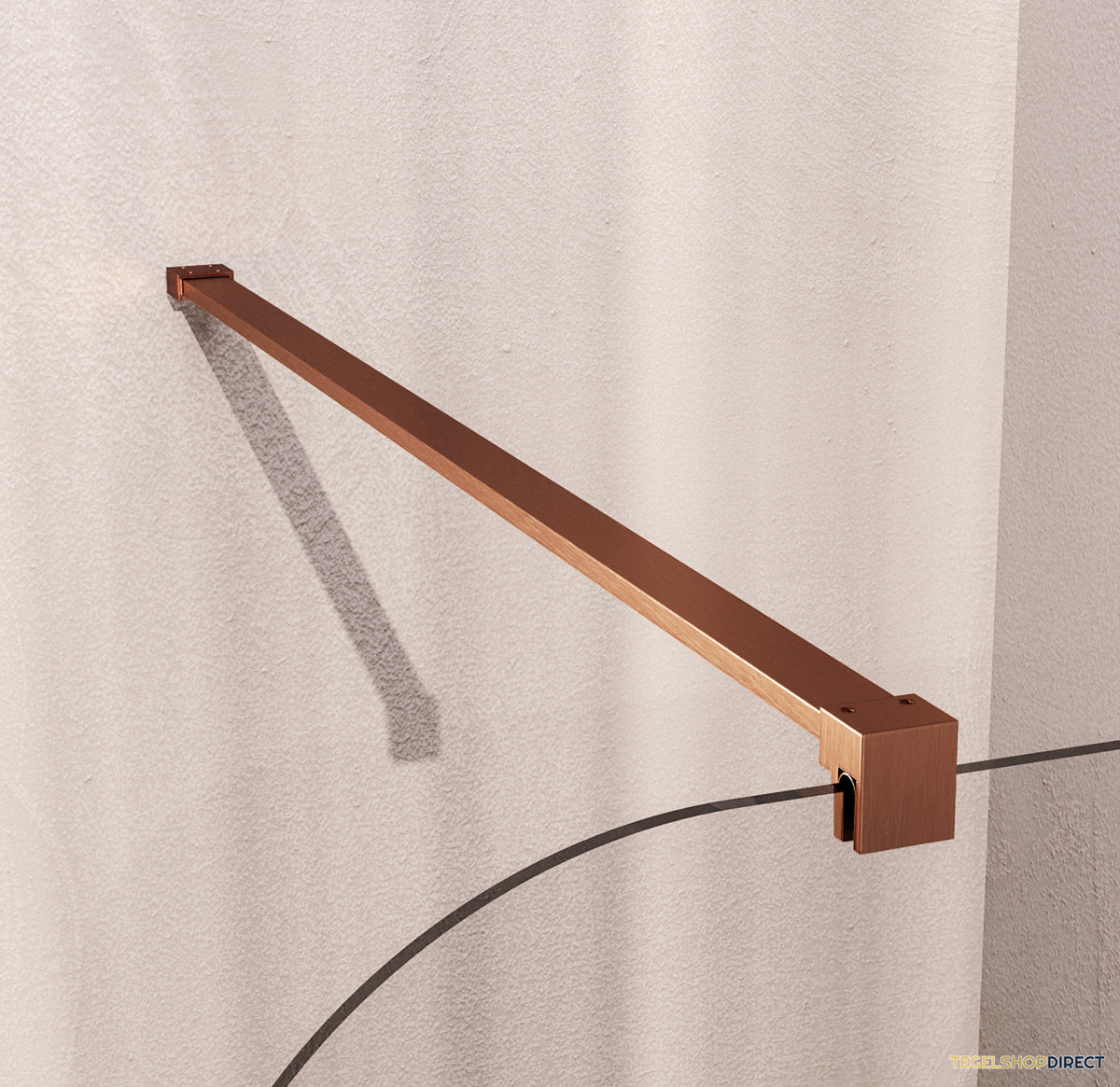BRAUER Orion inloopdouche helder glas 100x200 incl. glascoating Geborsteld Koper PVD – afbeelding 3