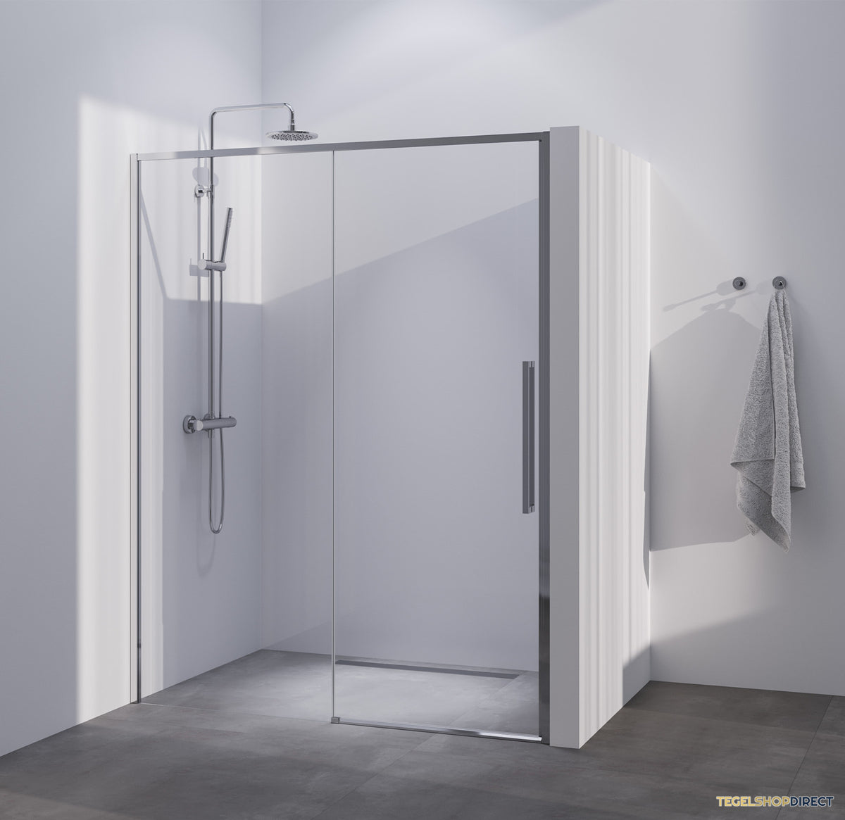 BRAUER Season nisdeur model B met schuifdeur helder glas 160x200 omkeerbaar incl. glascoating Season-Chroom – afbeelding 2