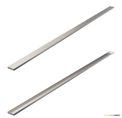 Tegelinlegrooster Brauer Chrome Edition Omkeerbaar tbv Douchegoot STD/W/PS 180x7 cm Inclusief Afstandhouders