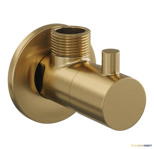 Hoekstopkraan Brauer Gold Edition Compleet Met Slang Goud Geborsteld PVD