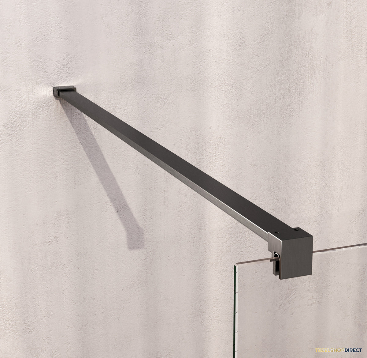 BRAUER Stabilisatiestang zonder glasdeel, wanddeel en T-koppelstuk PVD gunmetal geborsteld
