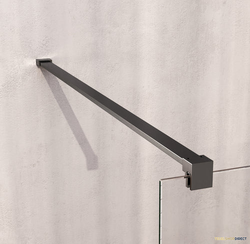 BRAUER Stabilisatiestang zonder glasdeel, wanddeel en T-koppelstuk PVD gunmetal geborsteld