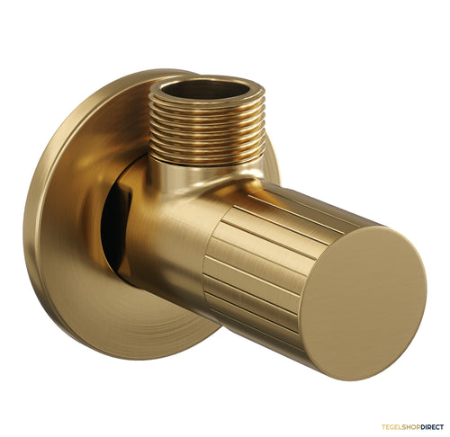 Brauer Stripe hoekstopkraan goud geborsteld PVD