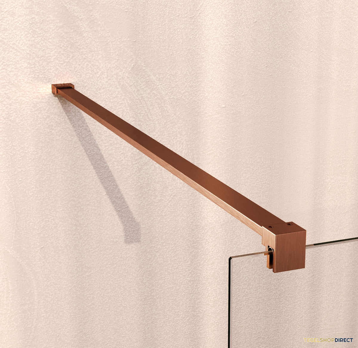 BRAUER Void douchecabine met draaideur helder glas 90x120x200 incl. glascoating PVD koper geborsteld – afbeelding 4