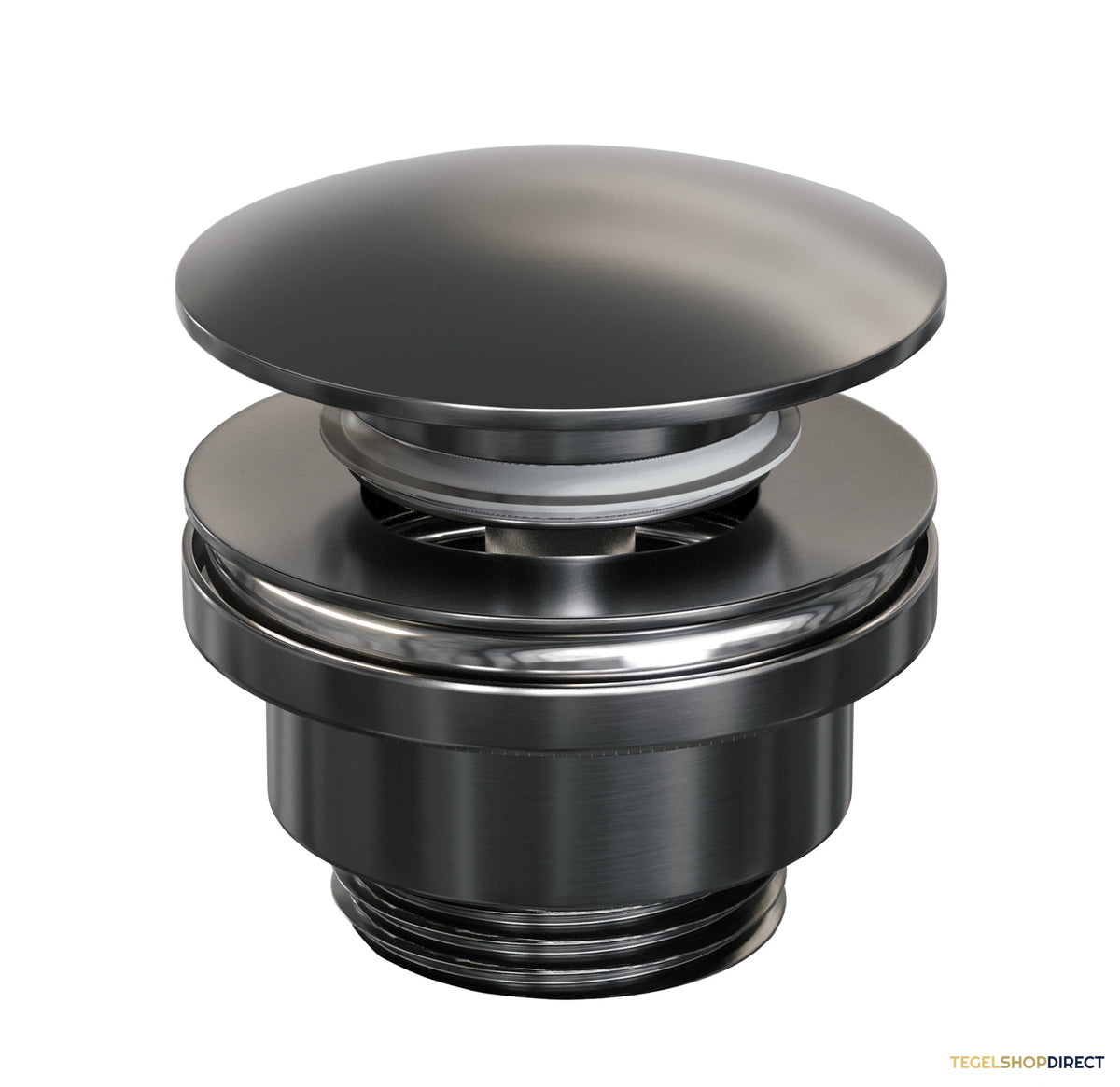 Klikwaste Brauer Afvoerplug Messing Binnenwerk 5/4 Geborsteld Gunmetal