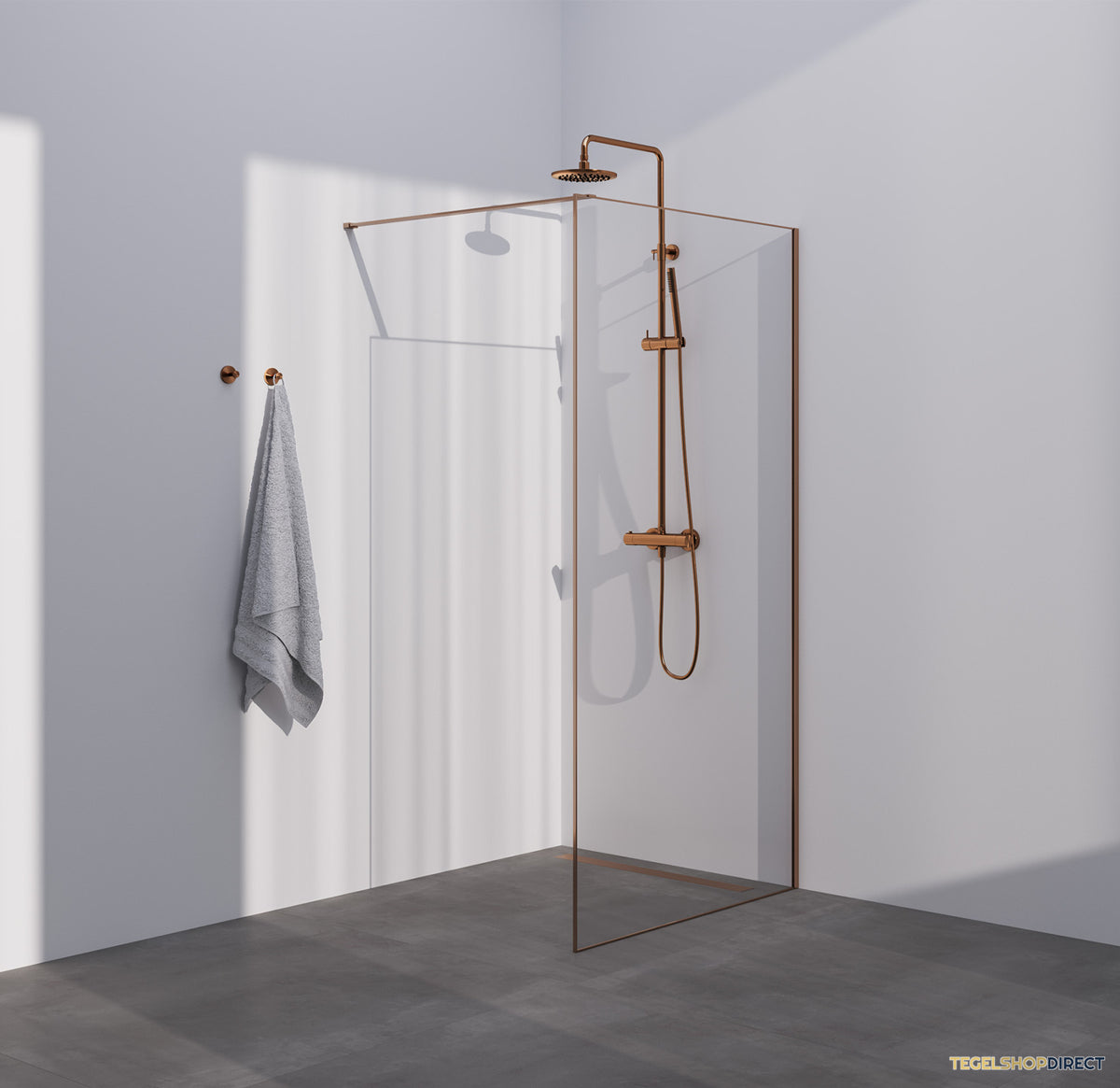BRAUER Season inloopdouche model D helder glas 100x200 incl. glascoating Season-Koper – afbeelding 2