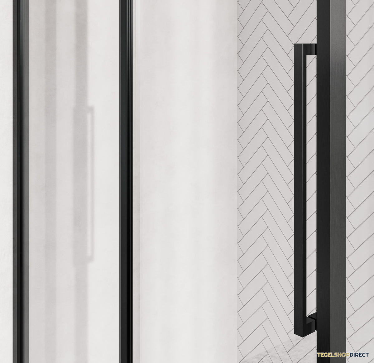 BRAUER Galactic Douchecabine Met Schuifdeur 120x90x200 Omkeerbaar Helder Glas Incl. Glascoating PVD Gunmetal Geborsteld – afbeelding 4