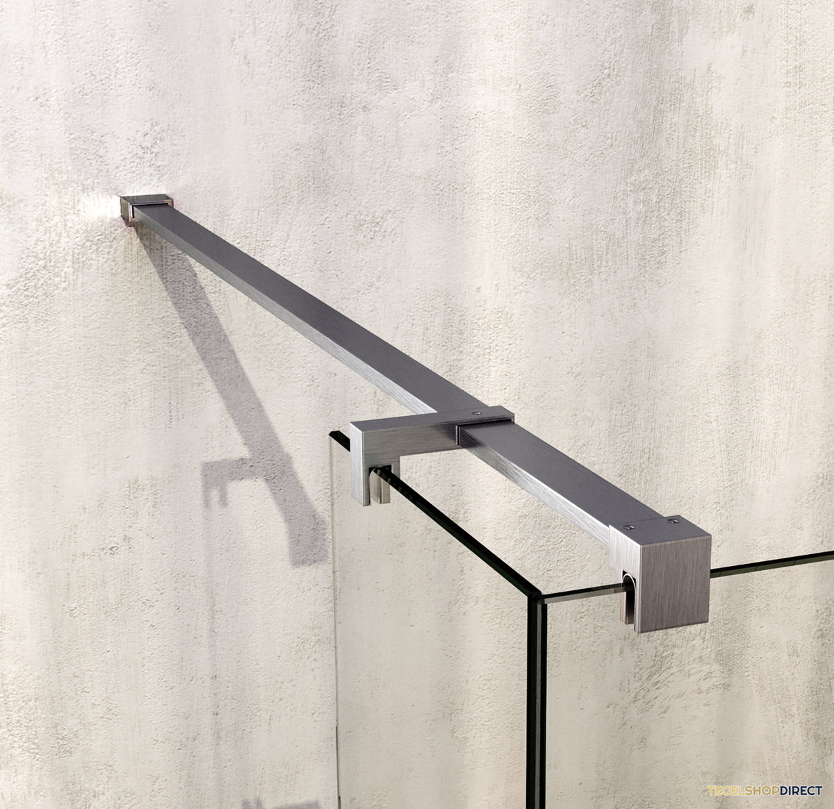 BRAUER Void inloopdouche helder glas 140x200 met 30 zijwand incl. glascoating PVD RVS-kleurig geborsteld – afbeelding 4