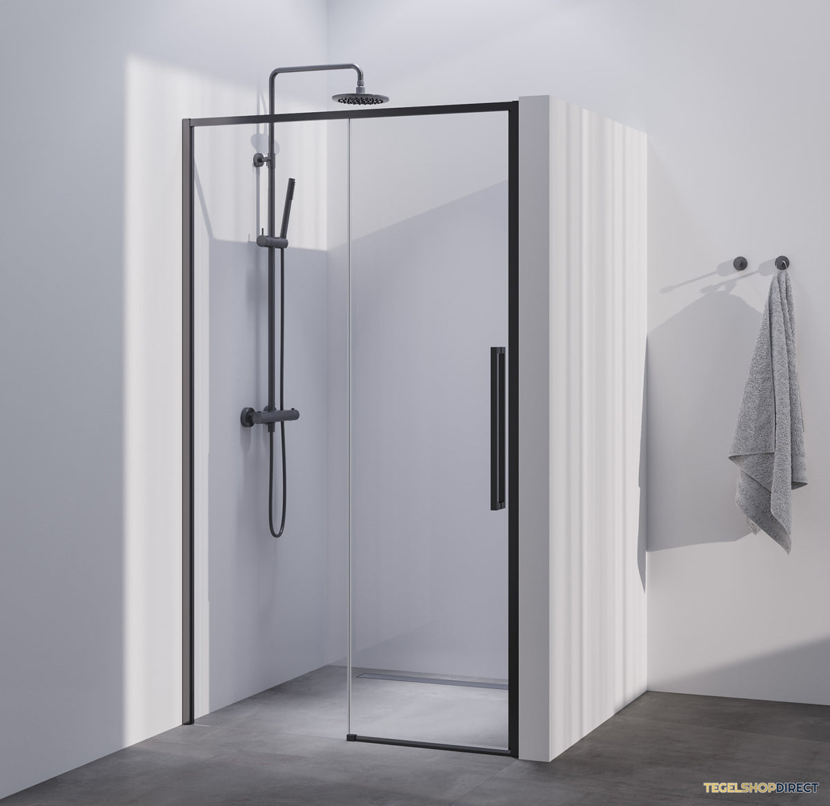 BRAUER Season nisdeur model B met schuifdeur helder glas 120x200 omkeerbaar incl. glascoating Season-Gunmetal