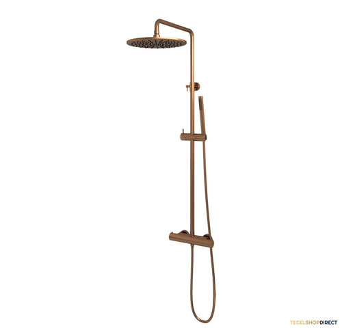 Regendouche Brauer Copper Showerpipe met Thermostaat 30cm Koper