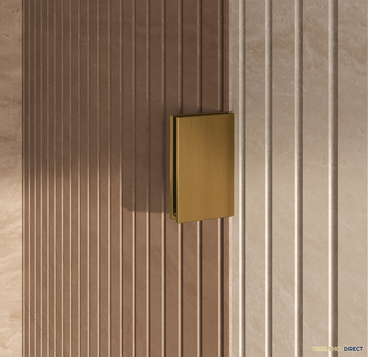 BRAUER Void Badwand 80x140 Brons Glas Incl. Glascoating PVD Goud Geborsteld – afbeelding 3