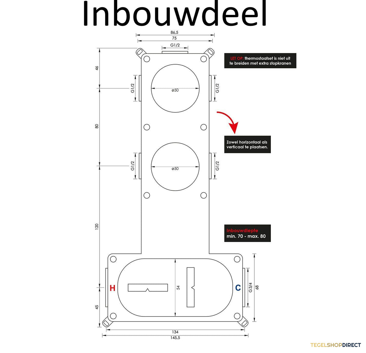 Thermostatische Inbouwdoucheset Brauer Brushed Edition Omstelknoppen (Alle Opties) – afbeelding 10