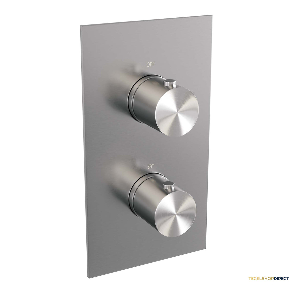 Thermostatisch Douchepaneel Brauer Brushed Edition  2-Weg Calacatta  SET 01 RVS – afbeelding 4