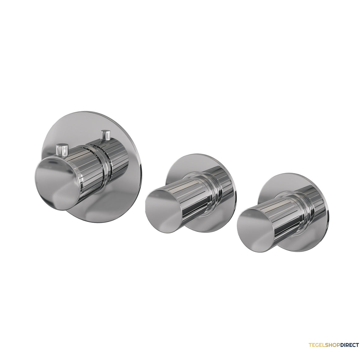 Brauer Stripe thermostatische inbouw badkraan SET 02 met badvulcombinatie en 3-standen handdouche en doucheslang en wandaansluitbocht chroom – afbeelding 3