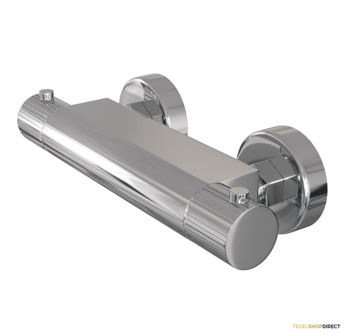 Brauer Stripe opbouw douche thermostaatkraan SET 02 met glijstang en 3-standen handdouche en doucheslang chroom – afbeelding 4