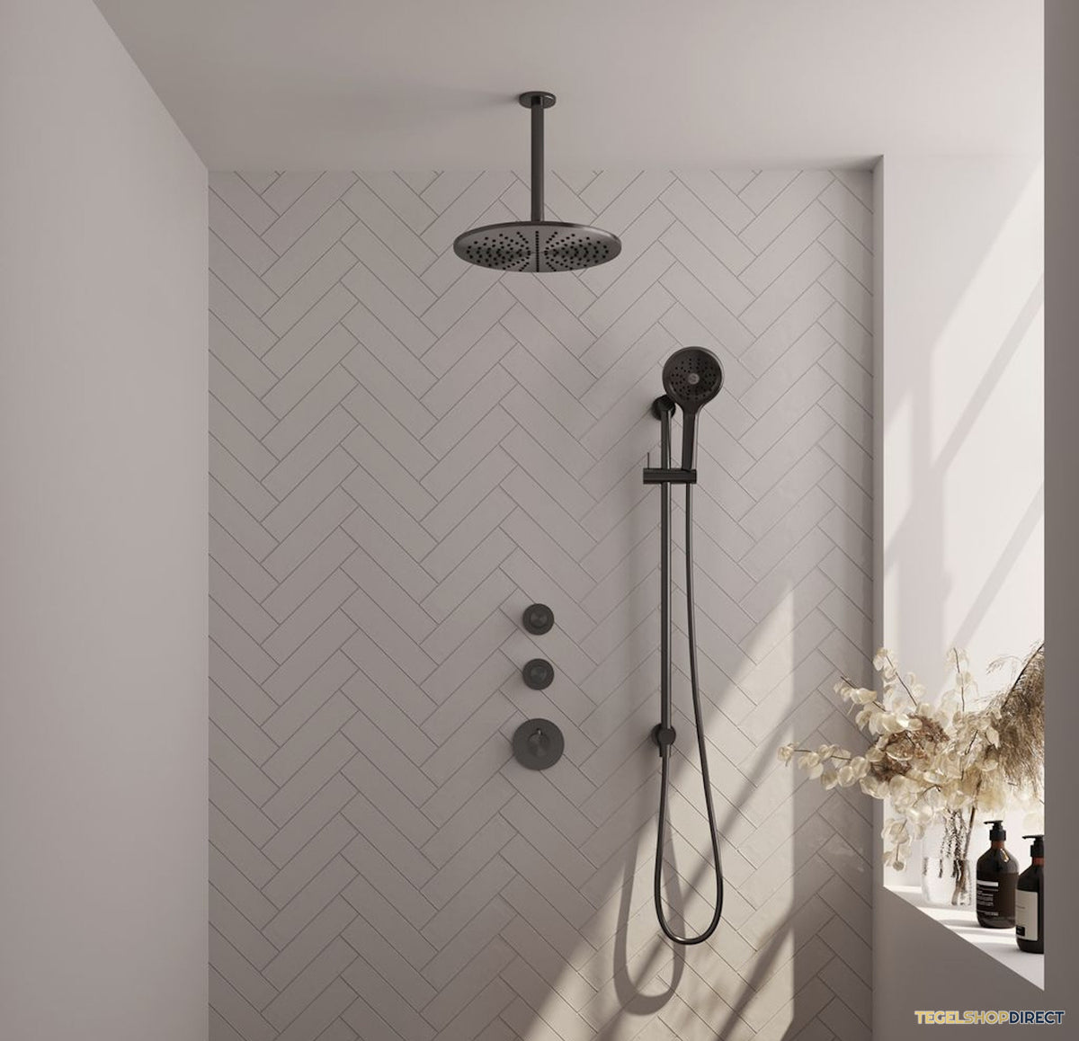 Thermostatische Inbouwdoucheset Brauer Gunmetal Edition Omstelknoppen (Alle Opties) – afbeelding 2