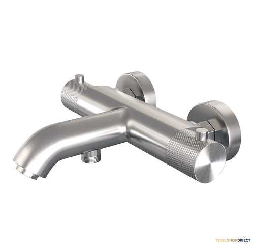 Opbouw Bad- en Douchekraan Brauer Brushed Carving Thermostatisch Geborsteld RVS