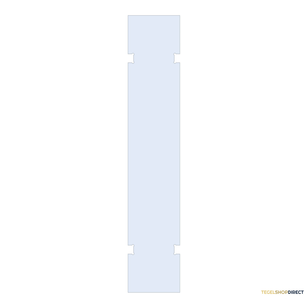 BRAUER Wand 50 helder glas tweezijdige uitsparingen