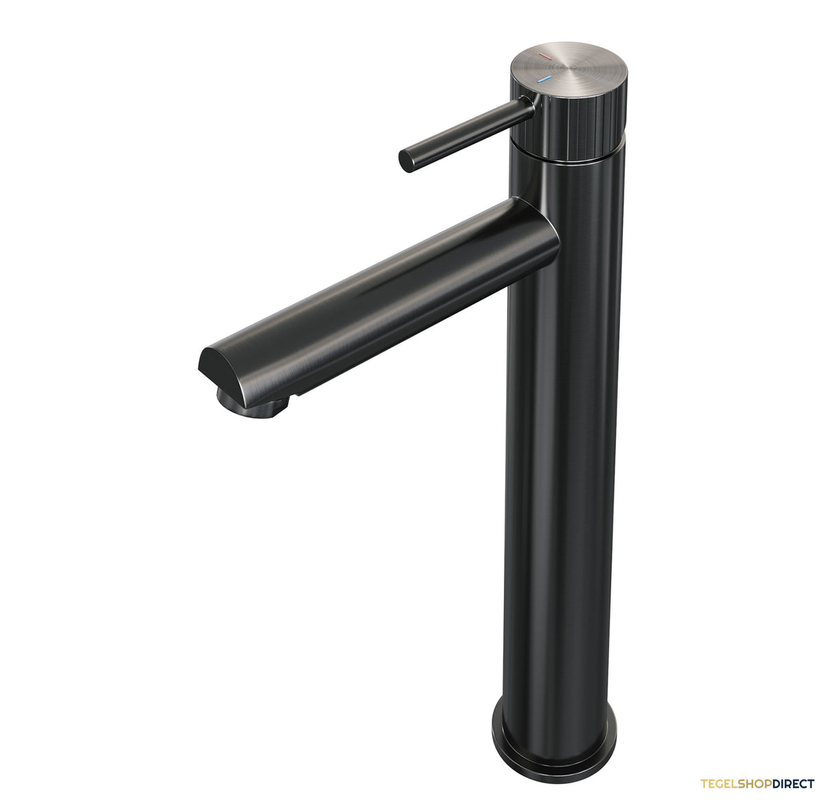 Brauer Stripe verhoogde opbouw wastafelmengkraan model A gunmetal geborsteld PVD