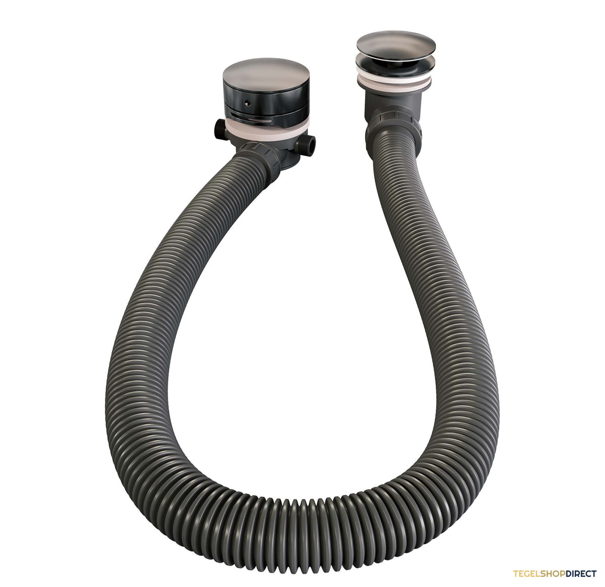 Brauer Stripe thermostatische inbouw badkraan SET 02 met badvulcombinatie en 3-standen handdouche en doucheslang en wandaansluitbocht gunmetal geborsteld PVD – afbeelding 8