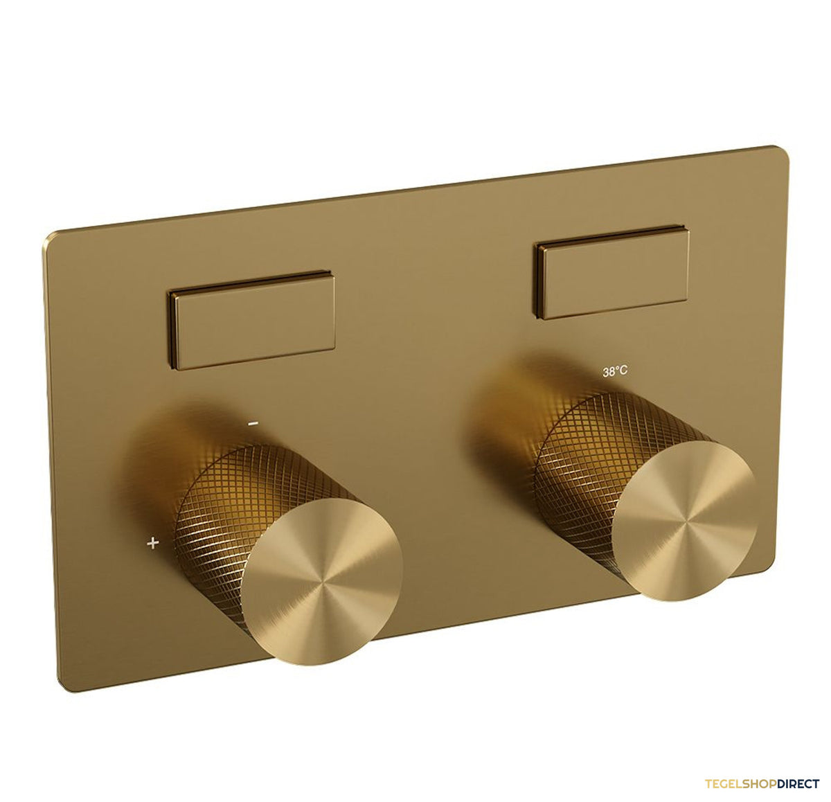 Thermostatische Inbouwdoucheset Brauer Carving Recht Met Drukknoppen Goud (Alle Opties) – afbeelding 3