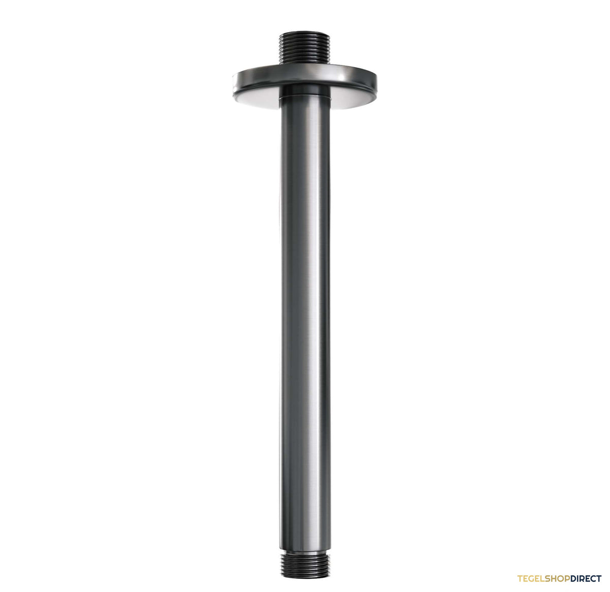 Brauer Stripe thermostatische inbouw regendouche SET 06 met 25 cm douchekop en plafondarm en 3-standen handdouche en doucheslang en wandaansluitbocht gunmetal geborsteld PVD – afbeelding 6