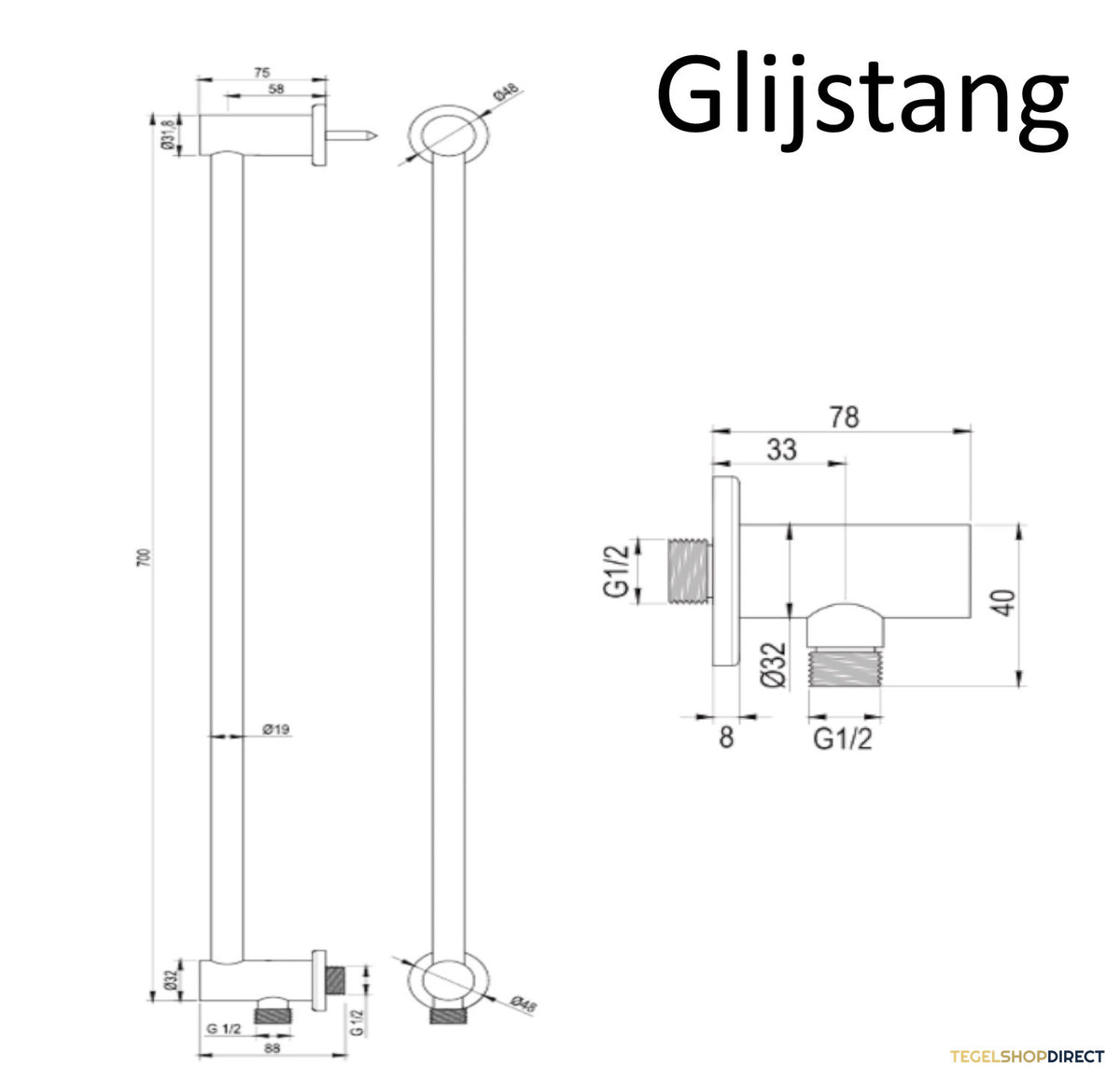Thermostatische Inbouwdoucheset Brauer Carving Rechthoekige Afdekplaat Koper (Alle Opties) – afbeelding 14