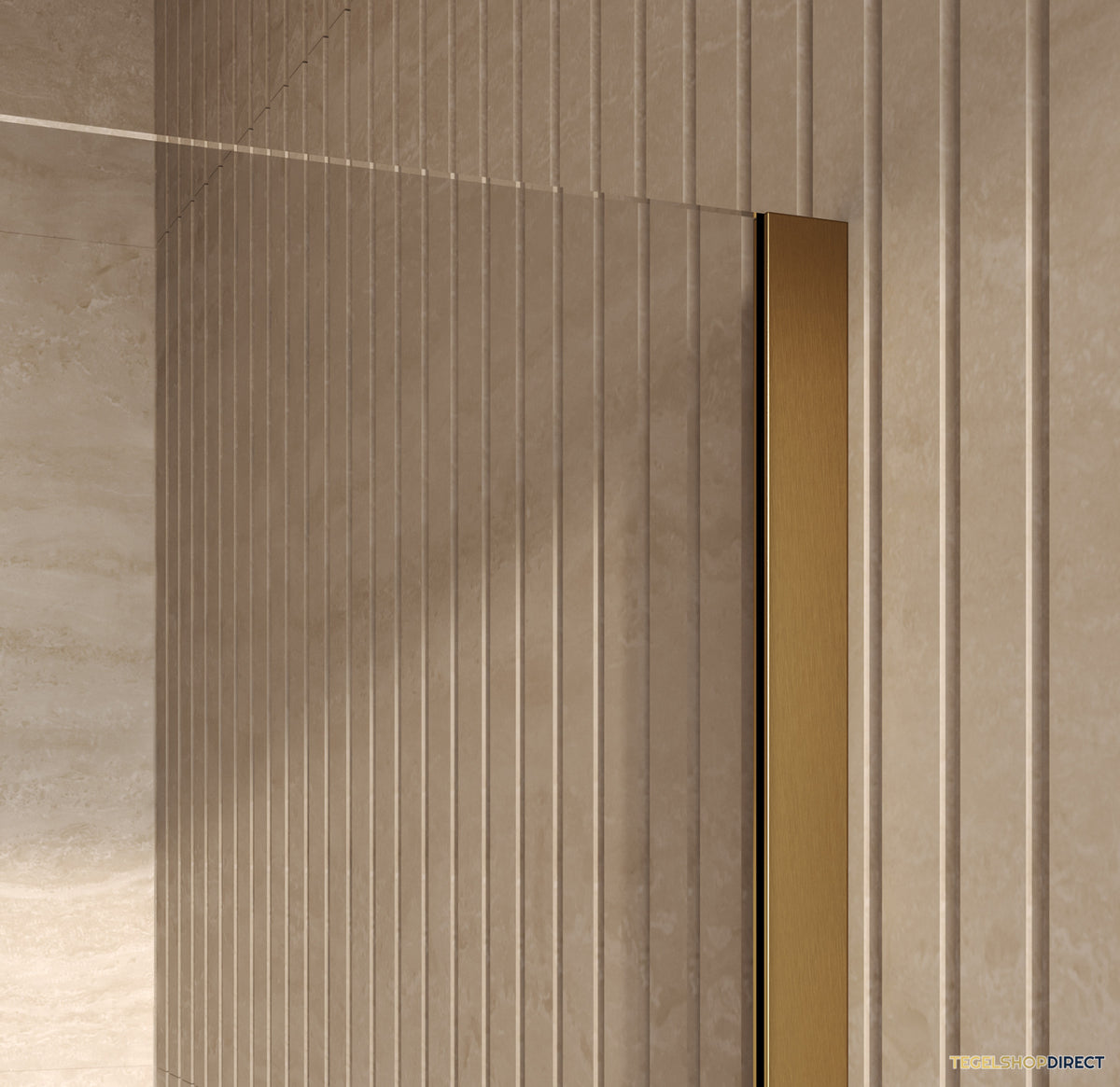 BRAUER Oblivion inloopdouche helder glas 120x200 met zijwand 40 incl. glascoating PVD goud geborsteld – afbeelding 3