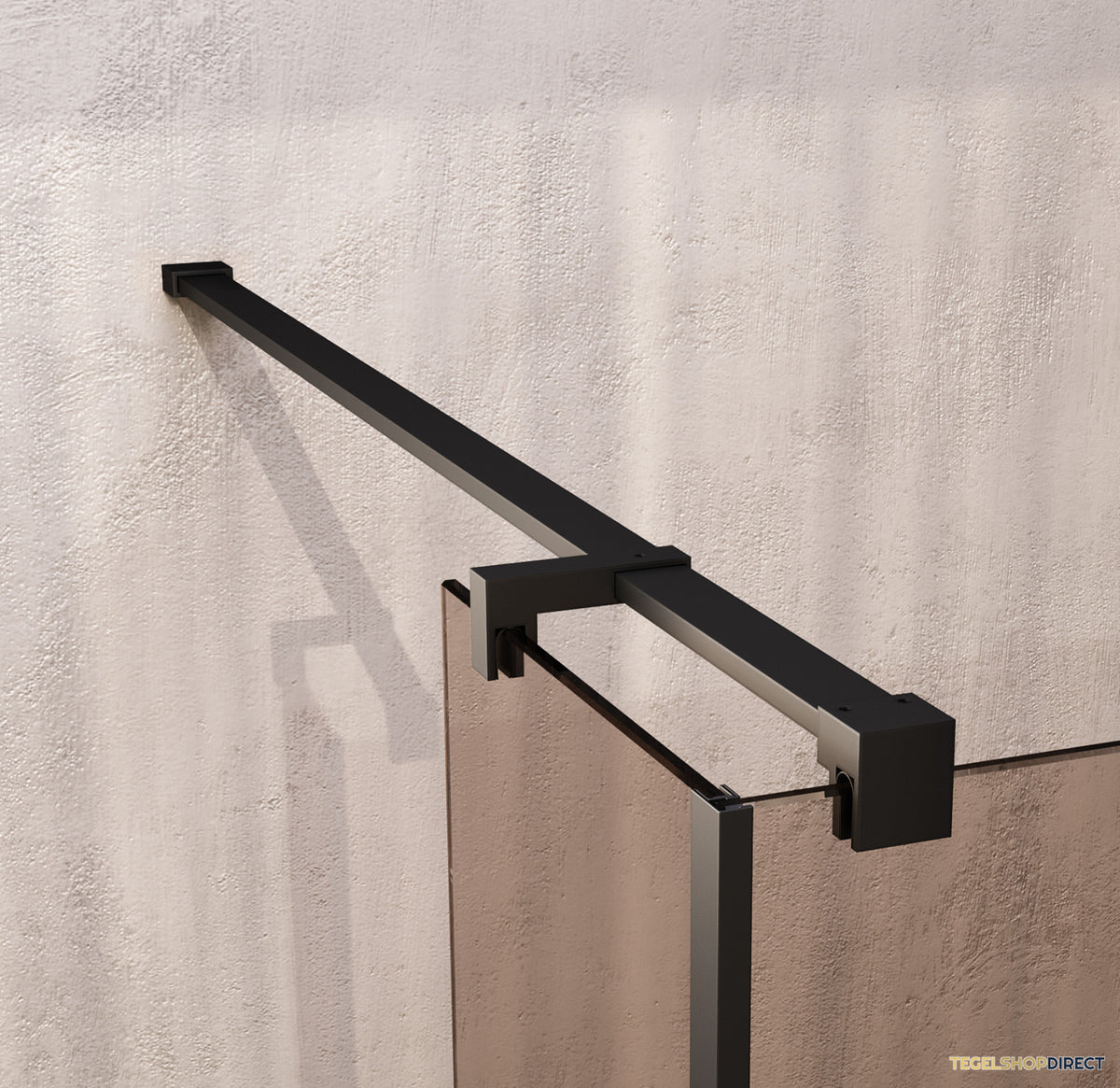 BRAUER Oblivion inloopdouche brons glas 100x200 met zijwand 30 incl. glascoating mat zwart – afbeelding 4