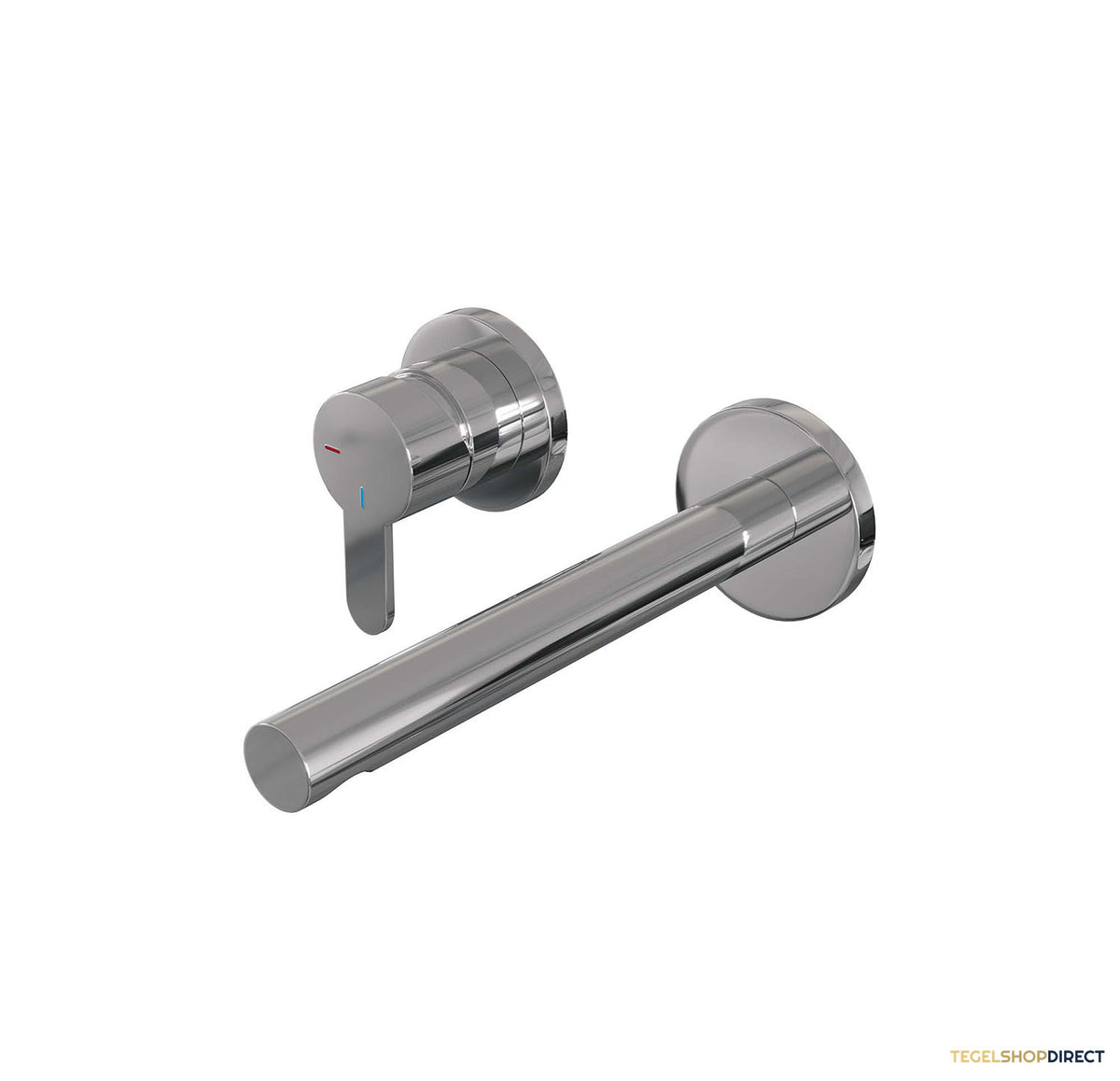 Inbouw Wastafelmengkraan Brauer Chrome Edition Coldstart Rechte Uitloop Korte Platte Hendel Links Chroom Met Rozetten
